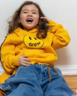 Mini Drew House Mascot Hoodie Golden Yellow - Image 3