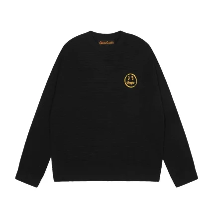 Drew house Wavy Striped Knit Sweater Black Dr37