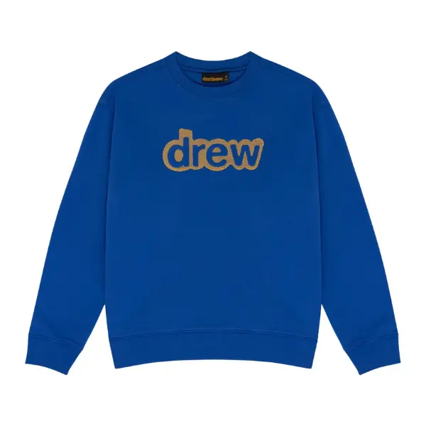 Untitled design (1) Drew House Secret Embroidered Crewneck Royal Blue