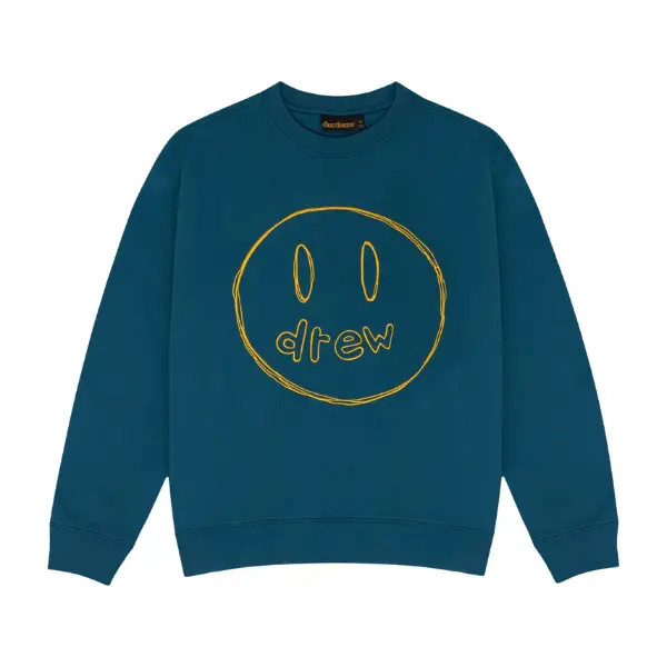 Untitled design (3) Drew House Sketch Mascot Crewneck Peacock