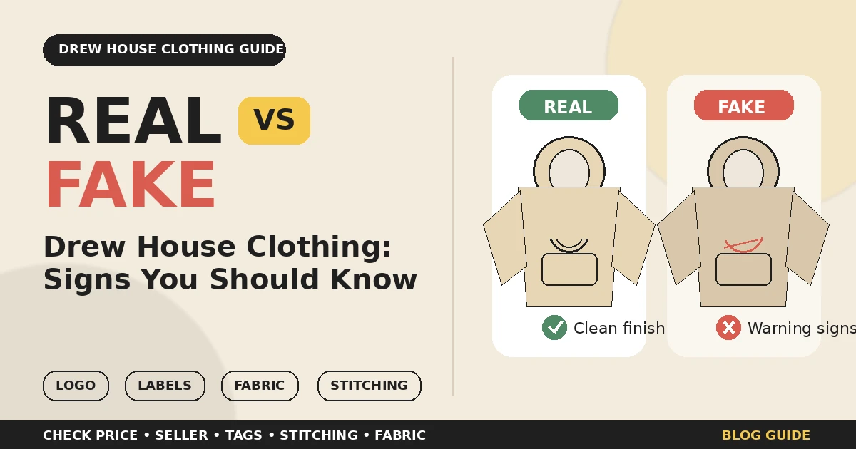 Real vs fake Drew House clothing comparison guide